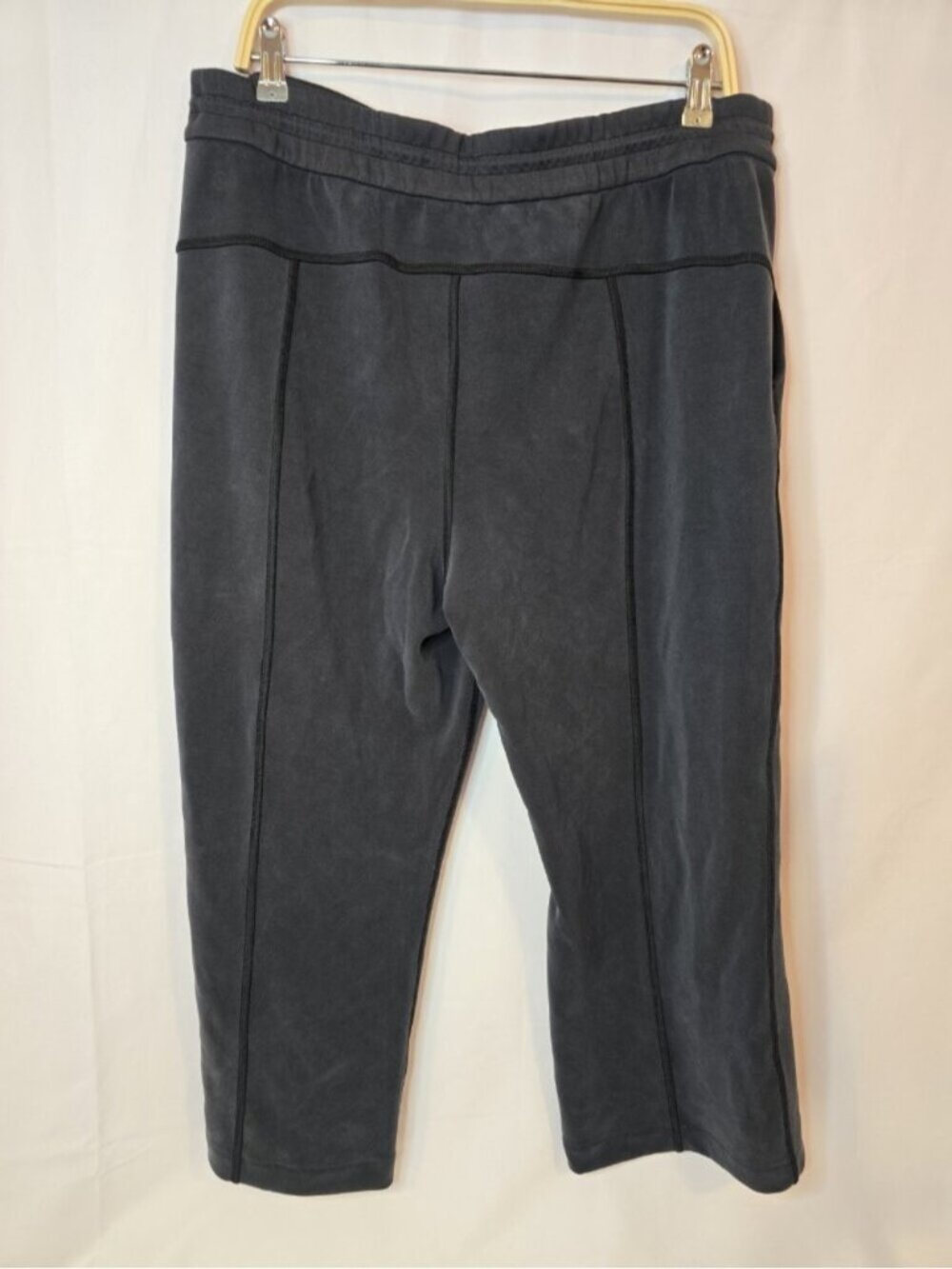 Lululemon Pants Womens 14 Black Softstreme High-Rise Straight-Leg Crop Yoga